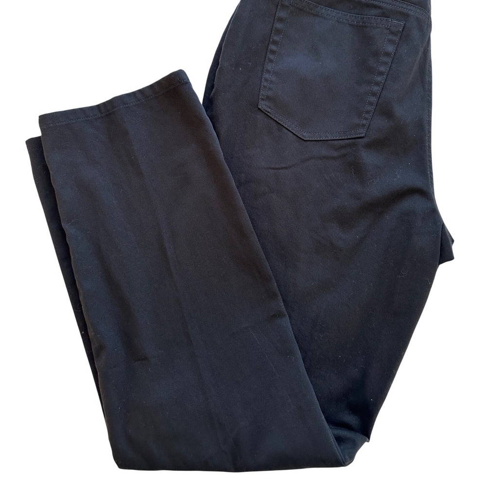 Jones New York Stretch Career Pants 12 Black Straight Leg Office Work Trousers - Picture 2 of 7